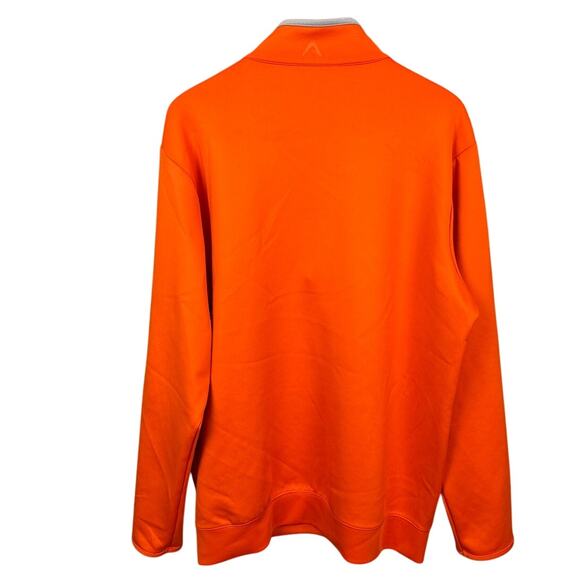 SF Giants Baseball 3/4 Zip Scuba Knit Jacket Bright Giant Orange  XL Antigua - Picture 2 of 7